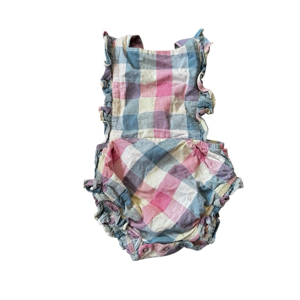 Numi Plaid Ruffle Sunsuit 3T